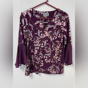 JM Collection Floral Blouse